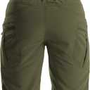 AUTIWITUA Men's Waterproof Tactical Shorts Outdoor Lightweight Quick Dry Breathable Hiking Fishing Cargo Shorts (Green, L)