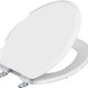 Pro Elite Heavy-Duty Wood Toilet Seat Elongated, White, Magnetic Quick-Release Easy-Clean and Change, HushMotion Soft Close, StainShield High-Gloss Finish, Arch-Tite Secure Fit