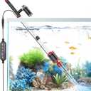 AKKEE Aquarium Vacuum Gravel Cleaner, 36W Electric Fish Tank Cleaner Vacuum, 8 In 1 Multifunctional Aquarium Cleaner for Automatic Water Change, Wash Sand, Water Circulation and Timed Off (Red)