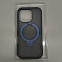 TORRAS Upgraded 360 Spin Magnetic Stand for iPhone 16 Pro Case, Fit for MagSafe, Built-in Kickstand & Ring Holder, Mil-Grade Protective Soft Edge Translucent Slim Case for iPhone 16 Pro, Blue 6.3''