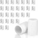 52pcs White Wire Shelf Clips  Shelf Lock Clips for 1 Inch Pipe Shelving  Durable Plastic Replacements for Wire Shelving System (Fits 1" Diameter Pipes, 26 Pairs)