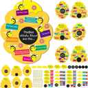 24 Sets Bee Attitude Sign Craft Kit Beatitudes VBS Sunday School Craft Bee Religious Crafts DIY Christian Bible Kit for Preschool Classroom Home Church School Activities Party Supplies