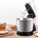 Tabletop stainless steel bucket whisk electric household dynamic egg mixer whipping cream baking cake and dough machine (Desktop egg beater)