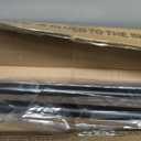 1 1/8 Inch Diameter Room Darkening Curtain Rods 110-160, Heavy DutyWindow Wrap Around Drapery Rod with Aluminum Bracket, All Accessories, Wall Mounted Ceiling Mounted, Adjustable Length, Matte Black