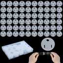 60Pcs Christmas Lights Weatherproof Gaskets, Outdoor Extension Cord Gaskets Plug Cover Waterproof GFCI Protector Stop Tripping Soft Silicone Gaskets with Box for Xmas Holiday Light Electrical Cord