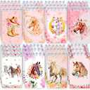 qhqqwzxqc 12 Pcs Mini Horse Cowgirl Notebook Horse Notebooks Pink Cowgirl Party Small Notepads Horse Themed Spiral Pocket Horse Mini Notepad for Teens Girls Back to School Supplies Cowboy Lover Gifts