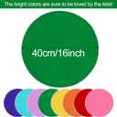 8 PCS Kids Carpet Circle Seats 16" Colorful Non-Slip Round Floor Cushions, 13.4 square feet