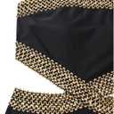 Milumia Women's Stitch Detail Strapless One Piece Swimsuit Cut Out Bandeau Bathing Suit (Black, XS)