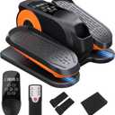 Under Desk Elliptical Machine, Morelax Ellipse Leg Exerciser for Seniors Fully Assembled, Quiet & Portable Electric Seated Pedal Exerciser with Remote Control & 12 Adjustable Speeds (Black)
