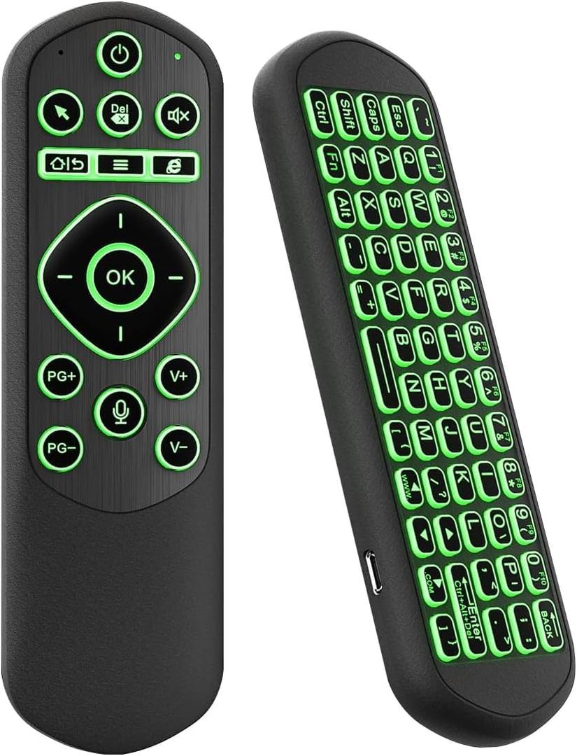 iPazzPort Air Mouse & Bluetooth Universal Remote, Backlit 2.4G USB Remote Control, for PC, Android, Smart TV, HTPC, Raspberry Pi 5