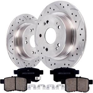 Rear Brake Pads And Rotors Kit Compatible With Acura Tsx 2009-2014,For Honda Accord 2008-2017