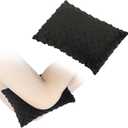 2 Pcs Soft Knee Pillow for Side Sleepers, Pressure Pillows Between Legs 11"x7" Small Knee Pillow Joints Cushion for Sleeping Hip and Back Pain, Minky Dot Black