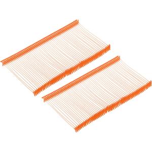 MECCANIXITY Standard Tagging Fasteners,Plastic Regular,Standard Label Gun Price Tagging Barbs for Garment Price Tag Label Tagging Barbs 50mm/2 Inch,Pack of 2500 Orange Red
