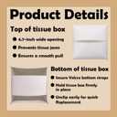 Merry Christmas Tissue Box Cover Square - Santa Claus Waterproof Tissue Holder - Facial Paper Organizer for Home Bathroom Office - Reindeer Xmas Desk Tabletop Supplies Decorative Dispenser Box - A19