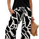 WIHOLL Two Piece Set for Women Summer Spring Outfits Cruise Travel Airport Beach Vacation Mock Neck Wide Leg Pants Set (Black, XL)