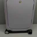 Hang Safe Carry On Luggage,PC Hard Shell Zipperless Bussiness Suitcases,21.3''x15''x9''Airline Approved,360° Spinner Wheels,TSA Locks USB Charging Port,Top Travel Seat,White