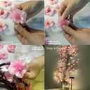 63 Inch Cherry Blossom Lights with Remote, 48 LED Cherry Blossom Branch Lights for Wall, 8 Lighting Modes & Timer, Flexible DIY Indoor Decoration for Home, Christmas, Wedding, Party