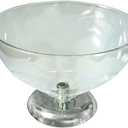Azar 720016 16" Single Bowl Counter Display with Overall Height 10.5" & 8" Chrome Base (16 inch Diameter)