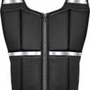 Adjustable Weighted Vest Men 2-35 lbs, Rucking Vests for Walking with Zipper/ 16pcs Silicone Weights, US PATENT Strength Training Workout Vest for Running GYM Home, Removable Reflective Strips
