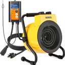 Noarixa Greenhouse Heater with Digital Thermostat Controller, 1500W Green House Heater for PlantsElectric Grow Tent Heaters, Fast Heating with Overheat Protection, Space Heater for Flower Room,Yellow