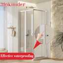 Weather Stripping, 2 Inch x 22 FT Door Seal, Draft Stopper, Silicone Strip for Under Bottom, Glass Shower, Sliding Door and Window (White)