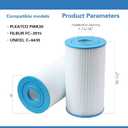 71825 Replaces Hot Springs Spa Filters, Compatible with Watkins 31489, Unicel C-6430, Pleatco PWK30, Filbur FC-3915, P/N0969601, 73178, 73250, 30 sq.ft.Pleated Fabric Filter Media 5 Pack