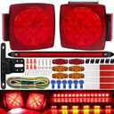 LINKITOM Submersible LED Trailer Tail Light Kit, Super Bright Brake Stop Turn Reverse Tail License Lights for Under 80 Inch Trailer Boat Utility Trailer Marine Camper RV