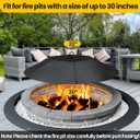 32-inch Round Fire Pit Lid - Metal Fire Pit Lid with Handle & Poker, Fit for Fire Pits up to 30", Heavy-Duty Outdoor Fire Pit Accessory (Black, 32 inch)