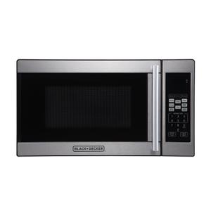 Black + Decker 0.7 Cubic Foot 700 Watt Stainless Steel Microwave with Turntable