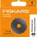Fiskars 45mm Perforated Rotary Blade (1 Pack), Crochet Edge Skip Stitch Rotary Cutter Blade to Perforate Fleece, Fabric, Paper and More for Craft, Sewing, and Quilting Projects, Silver