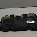 Heavy Duty Tool Bag 15-Inch, 16-Pocket Portable Empty Tool Box Organizer, Big Storage Toolbox Organization, Soft Handle Large Zipper Carrying Toolbag, Valentine's Day Gifts for Him Dad Men, Green