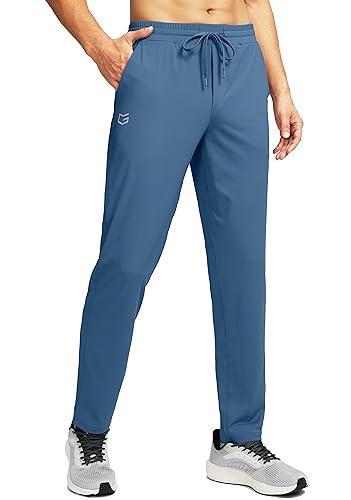 G Gradual Mens Sweatpants with 4 Pockets Tapered Track Athletic Slim Fit Pants for Running, Exercise, Workout, Gym, Slate Blue, Medium