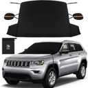 BOGI Windshield Cover for Ice and Snow, Heavy Duty 600D Windshield Snow Cover with 2 Mirror Covers Waterproof Car Cover for Snow Windshield Protector for Cars, SUVs, Trucks (77"x47")