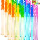 JOYIN 24 Pack 14.25 Bubble Wands Assortment, 6 Colors Giant Bubble Wands Party Favors Kids Summer Toys Outdoor Play Toys Games Christmas Birthday Party
