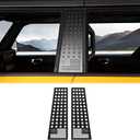 Hoolcar for Bronco B Pillar Post Panel Cover Alluminum Black American Flag Center Pillar Accent Trim Panel Overlay Exterior Fit for 2021-2025 Ford Bronco 2 Door (Not for Bronco Sport)
