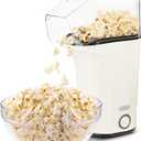 DASH Hot Air Popcorn Popper Maker with Measuring Cup to Portion Popping Corn Kernels + Melt Butter, 16 Cups - White