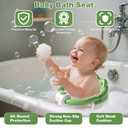 Baby Bath Seat for Babies 6 Months & up Non-Slip Toddler Bath Seats for Sitting Up Infant Bathtub Chair with Suction Cups and Soft Cushion for Baby Shower Tub Seat (Green)
