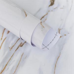 Wide Marble Contact Paper 48"x118" White Marble Wallpaper Peel and Stick