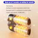 Hand Warmers Rechargeable 2 Pack, 10000mAh Magnetic-Split Electric Hand Warmer,Portable Hand Warmer(Heating Temp: 95F - 113F),Mini Hand Warmer Works for Camping, Hunting, Winter Gifts (Black)