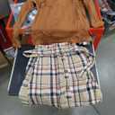 Noubeau Toddler Baby Girls Plaid Outfits Knit Ribbed Sweatshirt Shirt Tops Red Plaid Belt Skirt Fall Winter Clothes 9-10Y