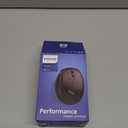 Philips Ergonomic Mouse - Vertical Mouse with 800/1200/1600 Adjustable DPI, 6 Silent Buttons Design for S/M Hands, Auto Power Saving, Light Weight, 2.4GHz Wireless Mouse for Laptop, Desktop, PC-Black