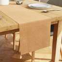 Encasa XO Dining Table Runner 13x72 in Long | Embossed Velvet | Gold Color with Premium Polyester - Machine Washable