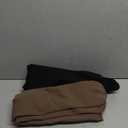 2 Pairs Women Fleece Lined Tights-Fake Translucent Leggings High Waist Pantyhose Sheer Thick Warm Tights For Women (Medium, Black+brown)