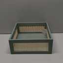 GYASVWU Grey Wooden Storage Baskets with Handle, Square Bamboo Baskets for Organizing, Decorative Storage Basket for Shelves, Toy Storage Basket,Towel Organizer, Gift Baskets Empty (Grey)