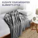 YnM Exclusive Cotton Duvet Cover for Weighted Blankets with 16 Strings (Dark Grey, 48"x72")