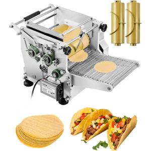 VEVOR Electric Tortilla Maker, Automatic Corn Tortilla Making Machine with Non-Stick Coating and Two Molds(4 in + 6 in), Electric Chapatti Machine Suitable for Produce Sopes Roti Pita Tortilla Pizza VEVOR Electric Tortilla Maker, Automatic Corn Tortilla Making Machine with Non-Stick Coating and Two Molds(4 in + 6 in), Electric Chapatti Machine Suitable for Produce Sopes Roti Pita Tortilla Pizza