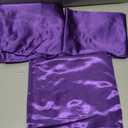 BEDELITE Satin Sheets Queen Size Bed Set, Luxury Soft Plum Purple Sheets for Hair and Skin, Similar to Silk Bed Sheets Set 4 Pieces with 1 Deep Pocket Fitted Sheet, 1 Flat Sheet, and 2 Pillowcases