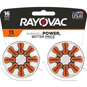 Rayovac Size 13 Hearing Aid Batteries (16 Pack)
