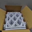 5.25FT Garden Trellis for Climbing Plants Outdoor, White Iron Pipe Support Fence, Metal Wall Trellis Climbing Frame, Trellis for Potted Plants Indoor for Ivy Vines Vegetable Flower