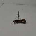 Morning View Wood Sail Boat Decor Nautical Sailing Ship Model Mini for Home Bathroom Shelf Table Centerpiece Coastal Beach Ocean Themed Lake House Decorations Seaside Marine 5.9 Inch Tall (Beige)